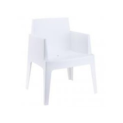 WHITE OUTDOOR LOUNGE ARMCHAIR