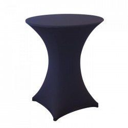 ROUND HIGH TABLE WITH BLACK STRETCH COVER