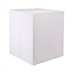 SQUARE BOX BUFFET TABLE 90 CM WITH WHITE COVER
