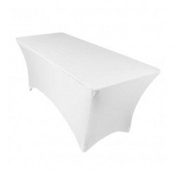 RECTANGULAR CLASSIC BUFFET TABLE 183 CM WITH WHITE COVER