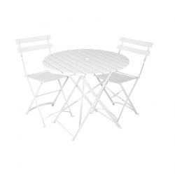WHITE SQUARE GARDEN FURNITURE SET