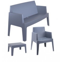 GREY LOUNGE GARDEN SET