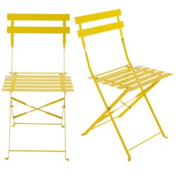 YELLOW SQUARE FOLDING CHAIR