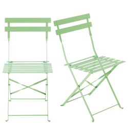 GREEN SQUARE FOLDING CHAIR
