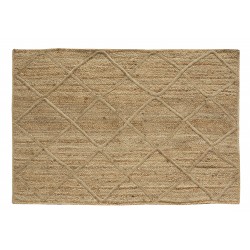 RECTANGULAR NATURAL JUTE RUG WITH CROSS-WEAVE PATTERN, 120X180 CM