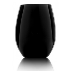 BLACK OPAQUE DROP-SHAPED GLASS CUP