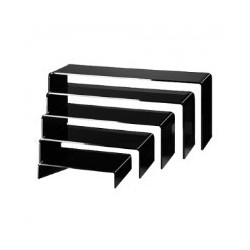 SET OF 5 RISERS IN BLACK PLEXIGLASS