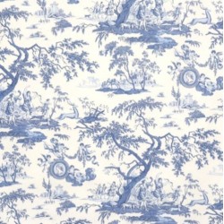 RECTANGULAR BLUE TOILE DE JOUY TABLE CLOTH 600 X 220 CM