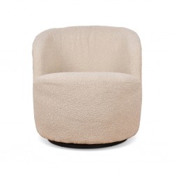 WALTER ARMCHAIR, SAND-COLORED BOUCLETTE