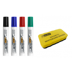 4-PACK OF MARKERS AND A SPONGE