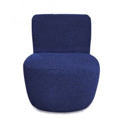 FAUTEUIL OSCAR BOUCLETTE BLEU INDIGO