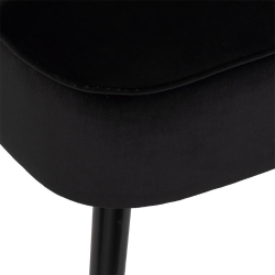 FAUTEUIL MARGOT NOIR ET DORÉ