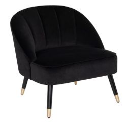 FAUTEUIL MARGOT NOIR ET DORÉ