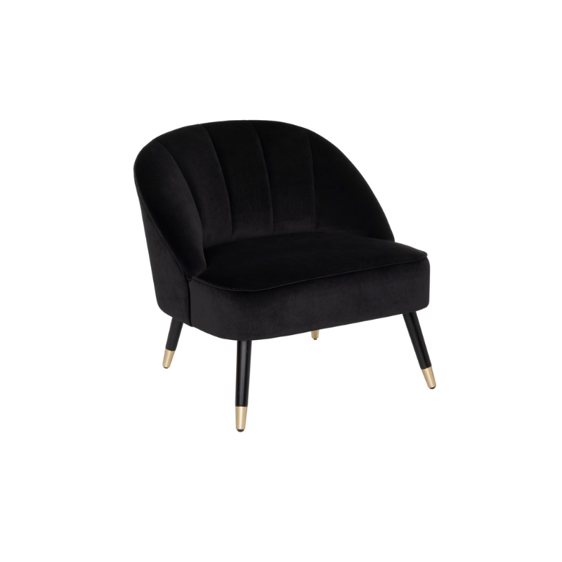 FAUTEUIL MARGOT NOIR ET DORÉ