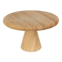 ROUND, RAISED WOODEN PLATE