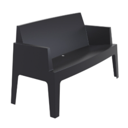 BLACK LOUNGE BENCH SOFA