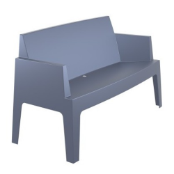 GREY LOUNGE BENCH SOFA