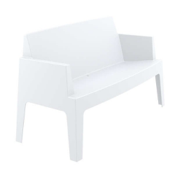 WHITE LOUNGE BENCH SOFA
