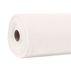 ROLL OF WHITE BRUSHED COTTON 50M
