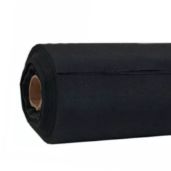 ROLL OF BLACK BRUSHED COTTON 50M