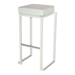 KUBO WHITE HIGH STOOL & WHITE SEAT