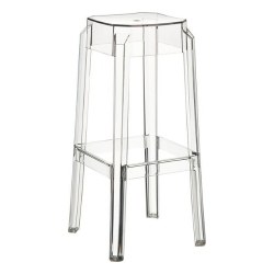 TABOURET HAUT DESIGN TRANSPARENT