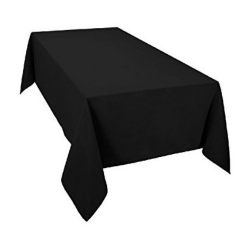 BLACK RECTANGULAR TABLE CLOTH 300 X 175 CM