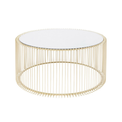 ROMA GOLD-FINISHED ROUND COFFEE TABLE SMALL