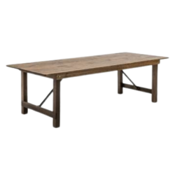 TABLE RECTANGULAIRE EN BOIS MASSIF 213 CM