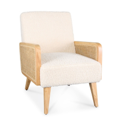 FAUTEUIL CANNAGE DOUDOU BLANC