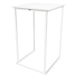 KUBO SQUARE WHITE HIGH TABLE WITH WHITE TOP