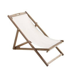WHITE CHILEAN DECKCHAIR
