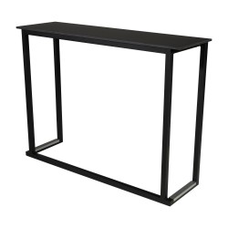 KUBO BLACK RECTANGULAR TALL SIDE TABLE WITH BLACK TOP