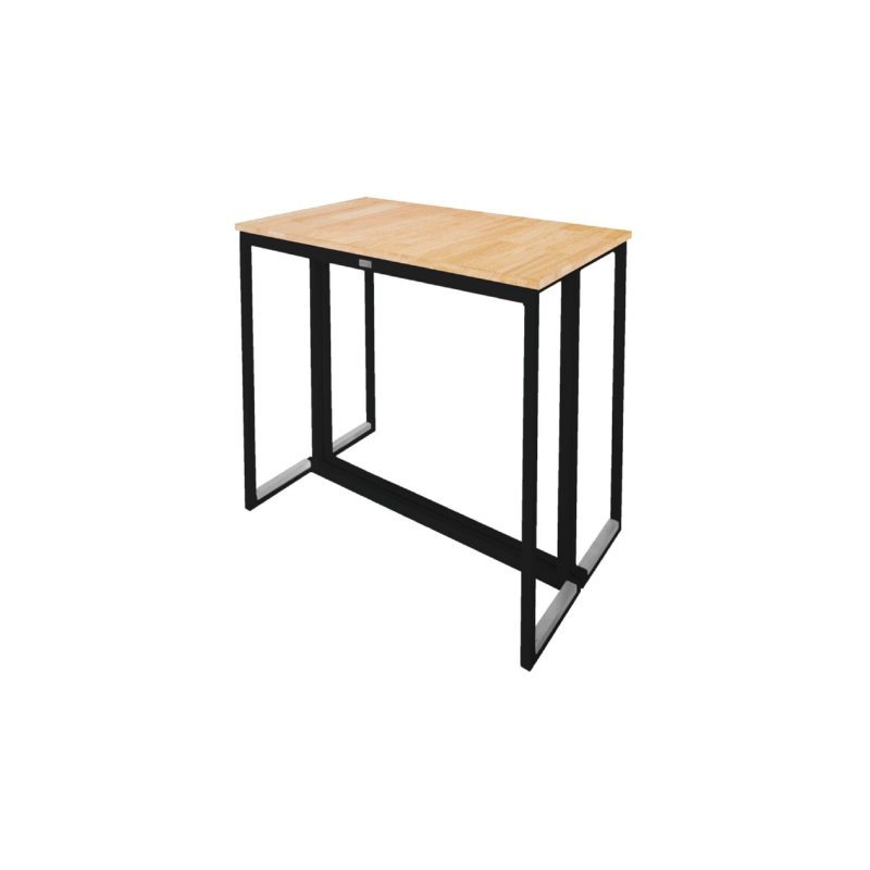 TABLE HAUTE RECTANGULAIRE KUBO NOIR PLATEAU BOIS