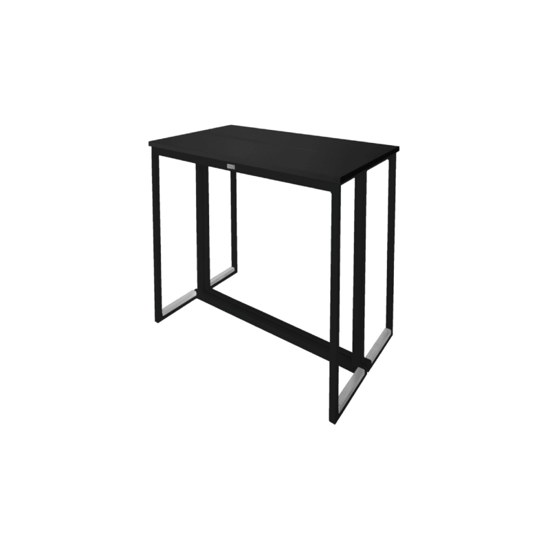 TABLE HAUTE RECTANGULAIRE KUBO NOIR PLATEAU NOIR