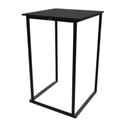 KUBO SQUARE BLACK HIGH TABLE WITH BLACK TOP