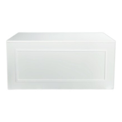 TABLE BUFFET RECTANGULAIRE RELIEF BLANC