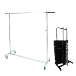 CLOTHING RACK WITH 40 HANGERS