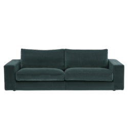 MILO GREEN VELVET 3-SEATER SOFA