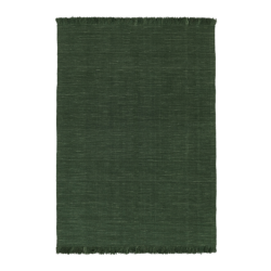GREEN RECTANGULAR WOOL RUG 200 CM
