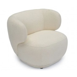 GIULIA WHITE BOUCLÉ ARMCHAIR