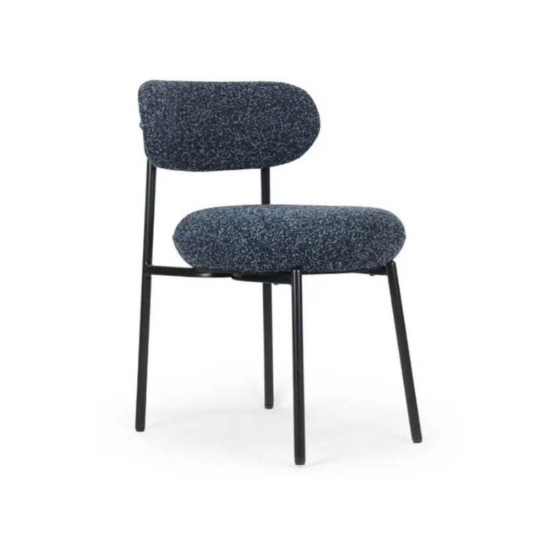 CHAISE LOUISE TISSU BLEU