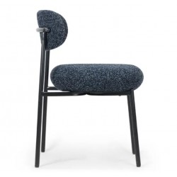 CHAISE LOUISE TISSU BLEU