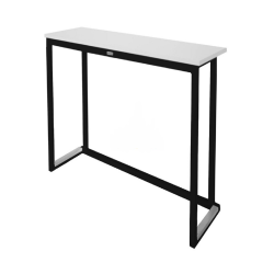 KUBO RECTANGULAR TALL CONSOLE TABLE, BLACK WITH WHITE TOP