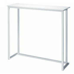 KUBO RECTANGULAR TALL CONSOLE TABLE, WHITE, WITH WHITE TOP