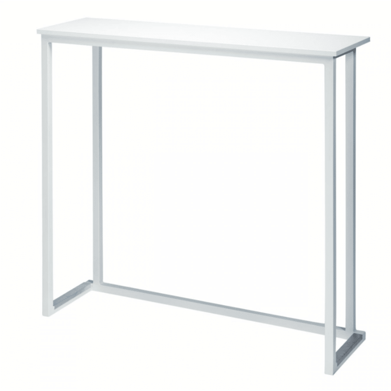 CONSOLE HAUTE RECTANGULAIRE KUBO BLANC PLATEAU BLANC