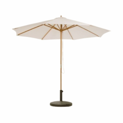 ECRU PARASOL & EXOTIC WOOD WITH BASE 300 CM