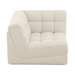 FAUTEUIL D'ANGLE ROMY BOUCLETTE BLANC AVOINE
