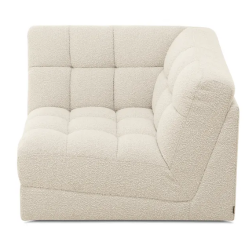 FAUTEUIL D'ANGLE ROMY BOUCLETTE BLANC AVOINE