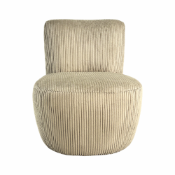 FAUTEUIL OSCAR VELOURS BEIGE
